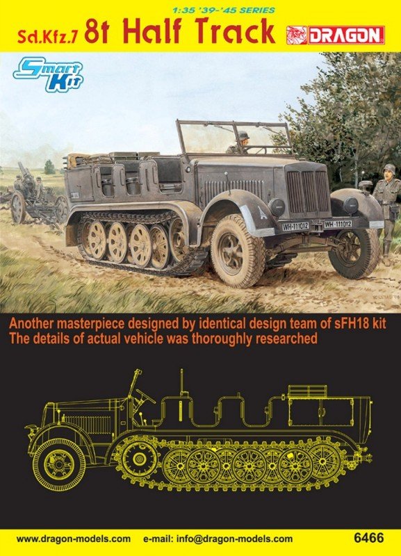 Dragon 6466 8T HALFTRACK Production initiale (1/35)