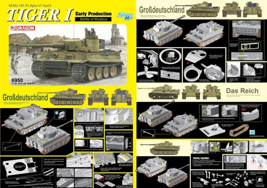 Dragon 6950 Tiger I Early Production Battle of Kharkov 1/35 – image 2