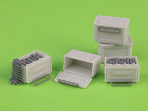 Master GM-35-067 M2 Ammo Boxes for Browning M2 .50 Rifle - Used in WWII (6 pcs.) - OPEN 1/35 – image 9