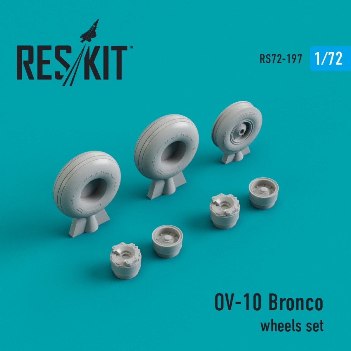 RESKIT RS72-0197 OV-10 "BRONCO" WHEELS SET (WEIGHTED) 1/72