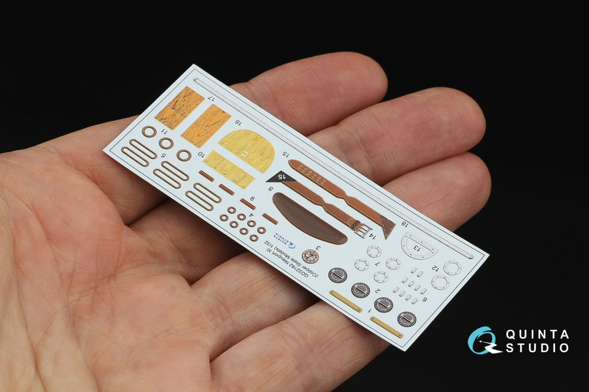 Quinta Studio QD32182 Nieuport XI 3D-Printed &amp;amp; colored Interior on decal paper (CSM) 1/32 – image 2