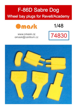 Omask 74830 F-86D Saber Dog wheel bay plugs (for Revell/Academy) 1/48