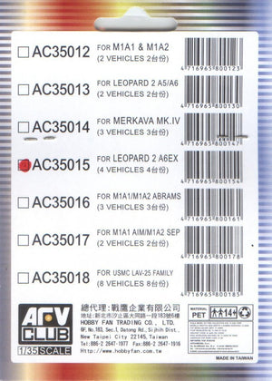 AFV Club AC35015 Sticker for simulating Anti reflection coating lens For Leopard 2 A6EX 1/35 – imagen 2