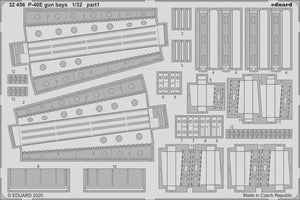 Baies de canons Eduard 32456 P-40E 1/32 TRUMPETER
