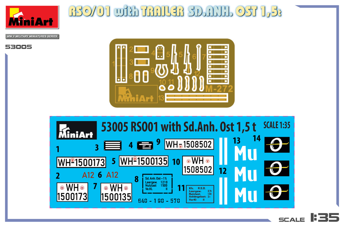 MiniArt 53005 RSO/01 with TRAILER SD.ANH. OST 1,5t 1/35 – imagen 19
