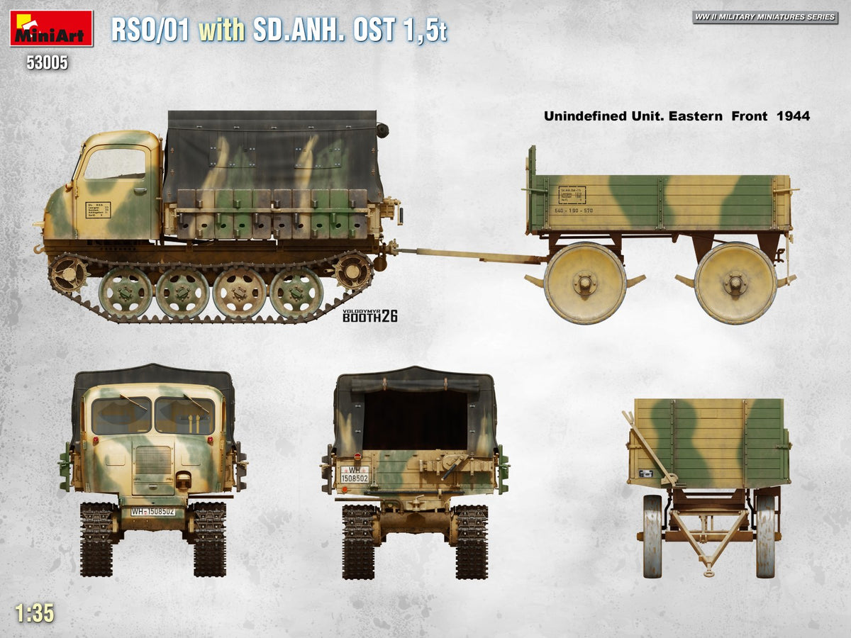 MiniArt 53005 RSO/01 with TRAILER SD.ANH. OST 1,5t 1/35 – imagen 4