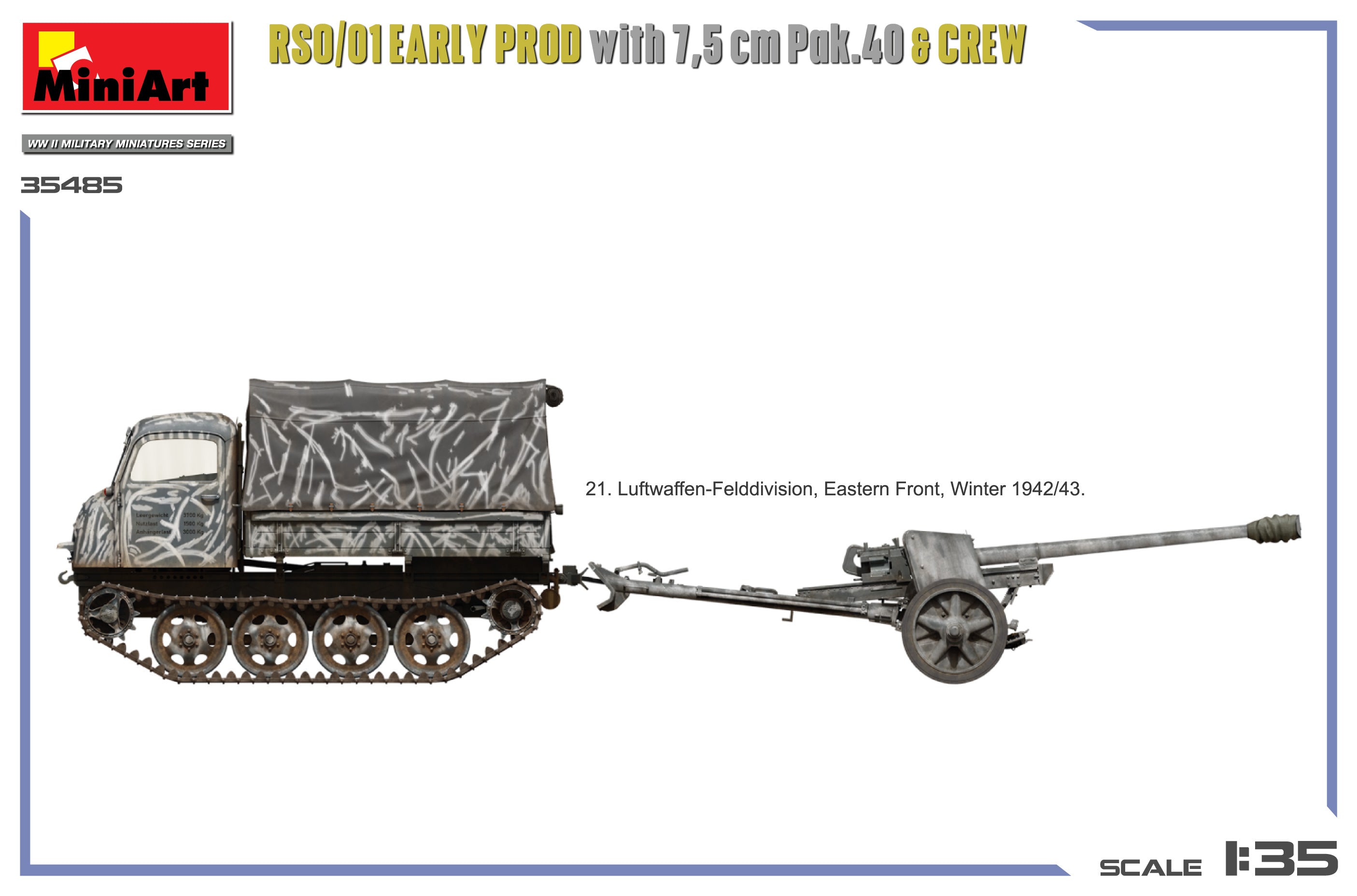 MiniArt 35485 RSO/01 Early Prod. with 7.5 cm Pak.40 &amp;amp; Crew 1/35 – immagine 6