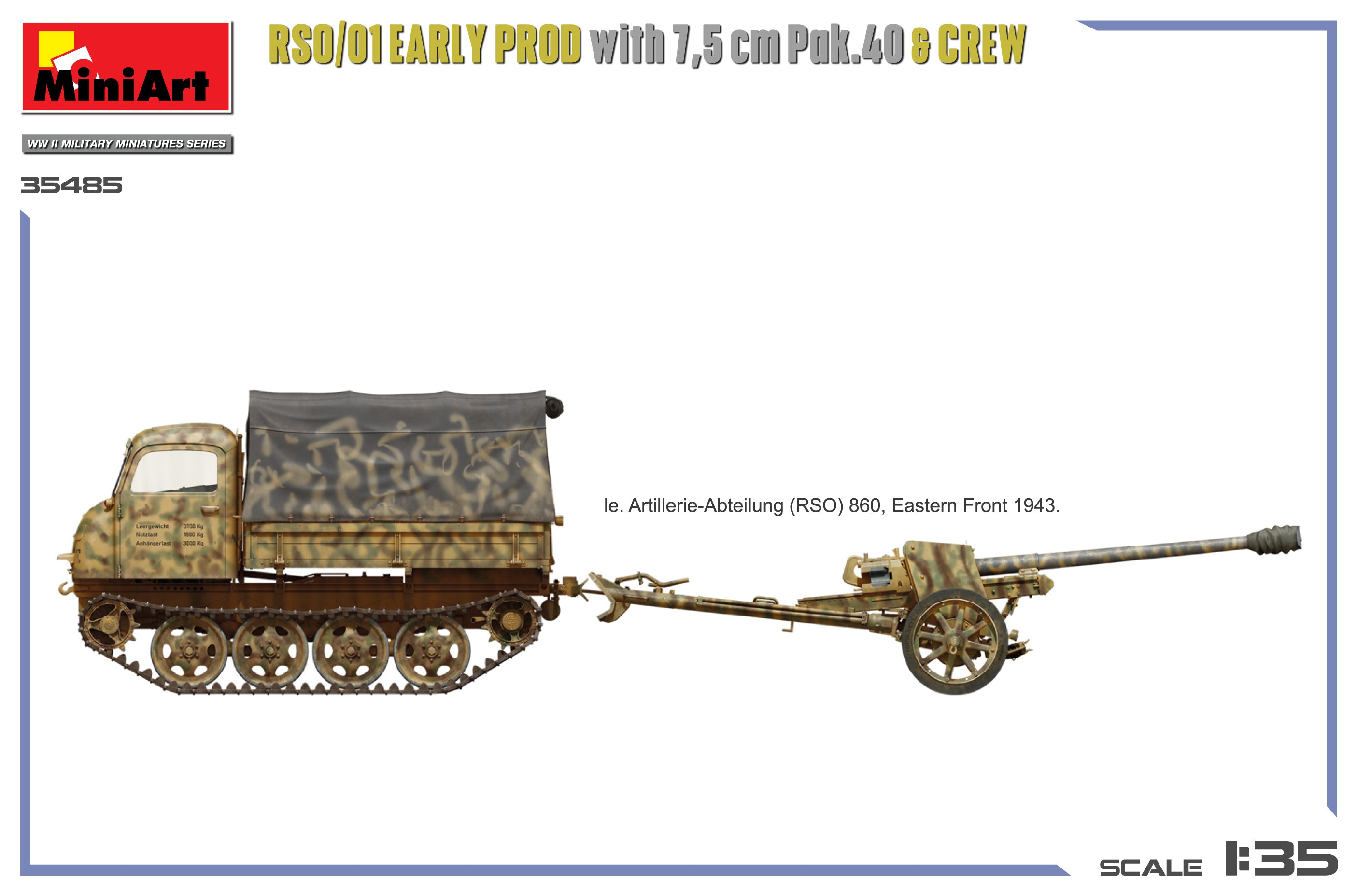 MiniArt 35485 RSO/01 Early Prod. with 7.5 cm Pak.40 &amp;amp; Crew 1/35 – immagine 5