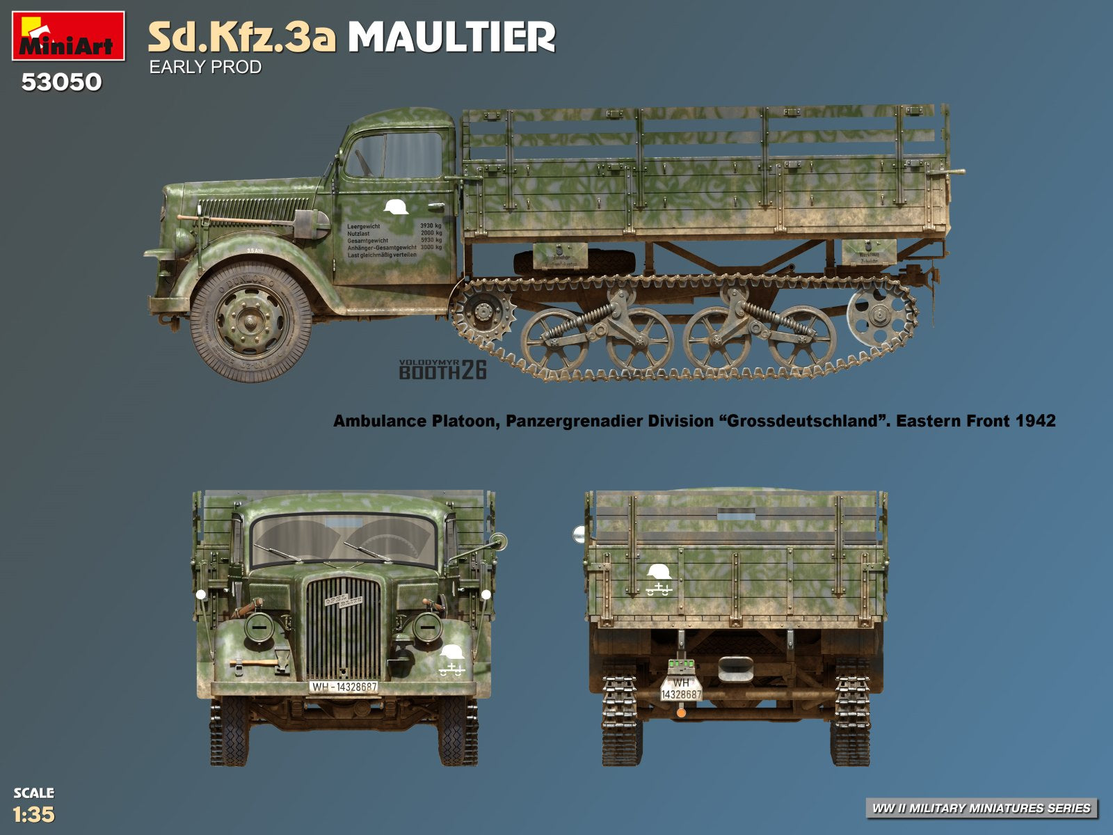 53050 Sd.Kfz.3a Maultier. Early Prod 1/35 – obrázek 5