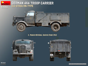 MiniArt 53061 GERMAN 4X4 TROOP CARRIER 3.6-6700A RN-TYPE 1/35 – immagine 14