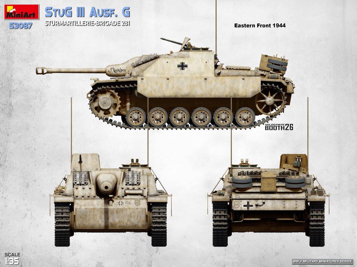 MiniArt 53087 StuG III Ausf. G. Sturmartillerie-Brigade 281 1/35 – obrázek 3