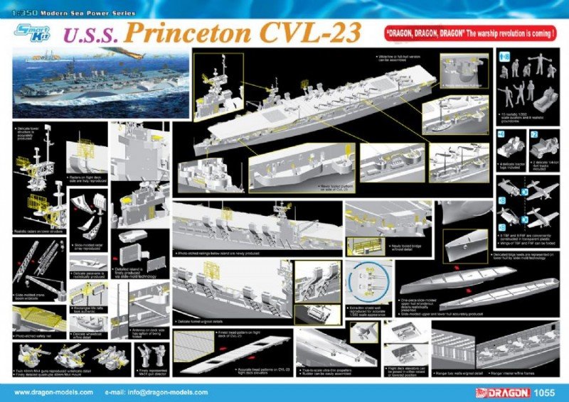 Dragon 1055 USS Princeton CVL-23 (1/350) – Bild 2