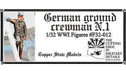 Copper State Models F32-012 German ground crewman N.1 1/32