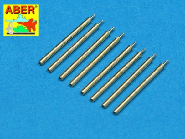Aber A48 109 Set of 8 turned cal .50 (12.7mm) US Browning M2 barrels for P-47 Thunderbolt (1/48)