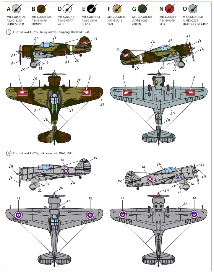 Clear Prop! CP72022 H-75N Hawk STARTER KIT 1/72 – Bild 8