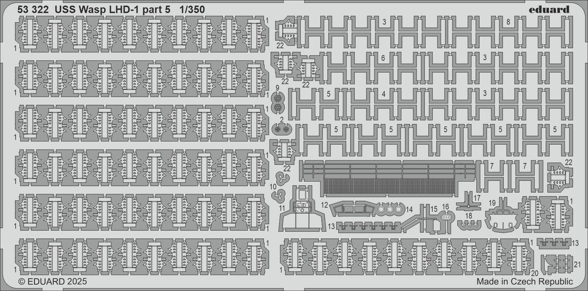 Eduard 53322 USS Wasp LHD-1 part 5 TRUMPETER 1/350