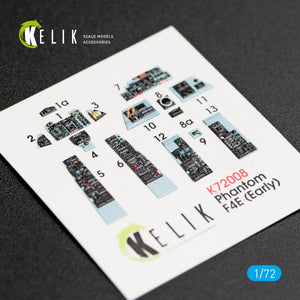 KELIK K72008 F-4E &amp;quot;PHANTOM II&amp;quot; INTERIOR 3D DECALS FOR FINEMOLDS KIT 1/72 – obrázek 2