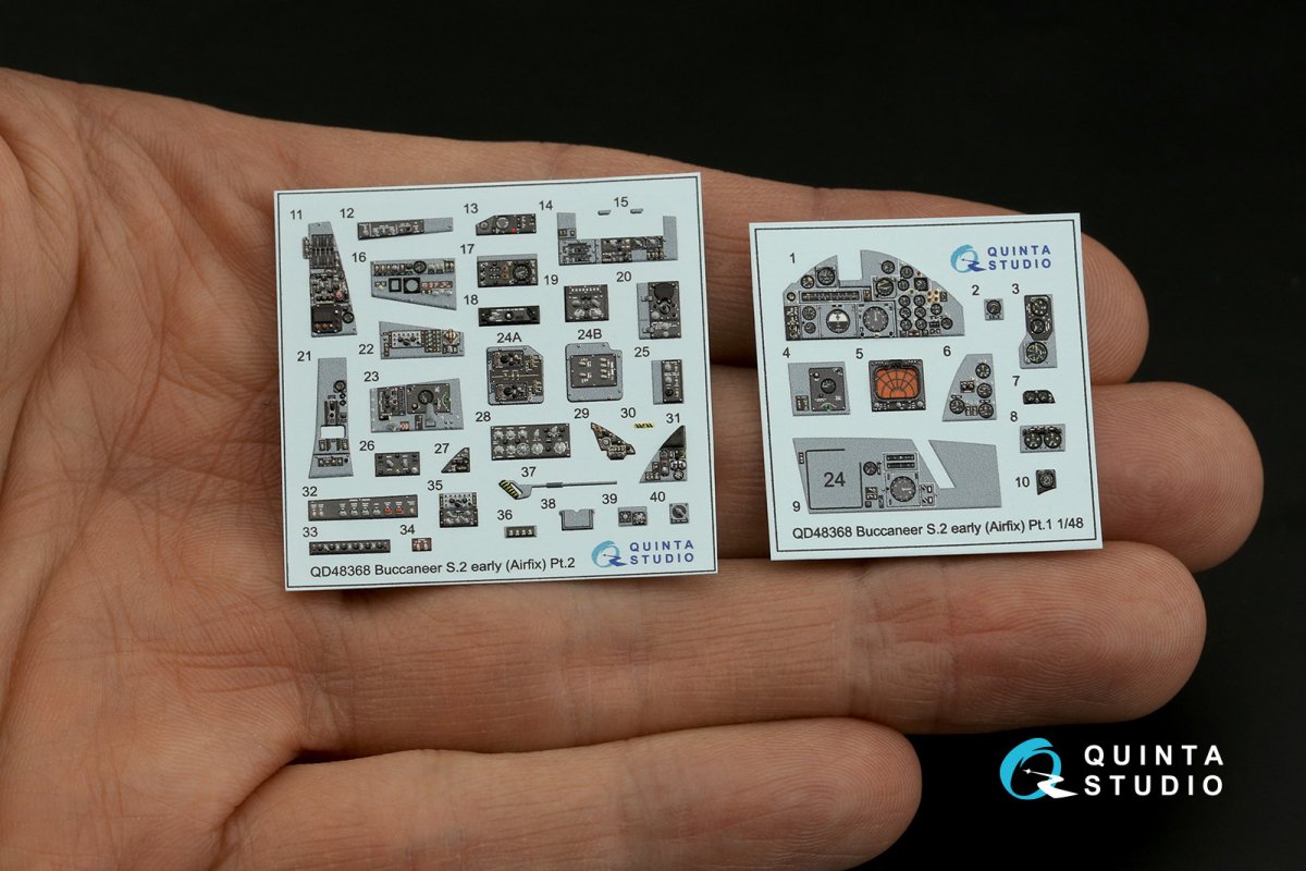 Quinta Studio QD48368 Buccaneer S.2 early 3D-Printed &amp;amp; colored Interior on decal paper (Airfix) 1/48 – image 9