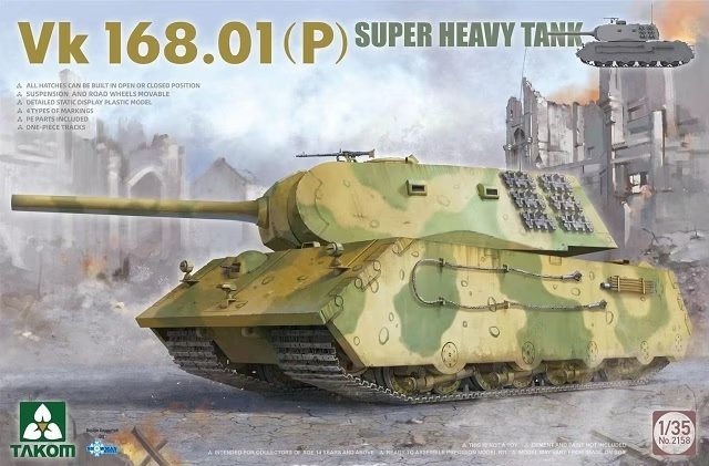 Takom 2158 VK.168.01 (P) Super Heavy Tank 1/35