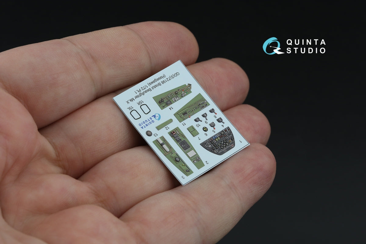 Quinta Studio QD72198 Bristol Beaufighter Mk.X 3D-Printed colored Interior on decal paper (Hasegawa) 1/72 – Bild 6