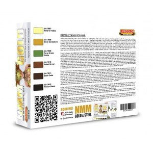 Lifecolor CS53 Acrylic paint set NMM Gold 6x22ml – Bild 2