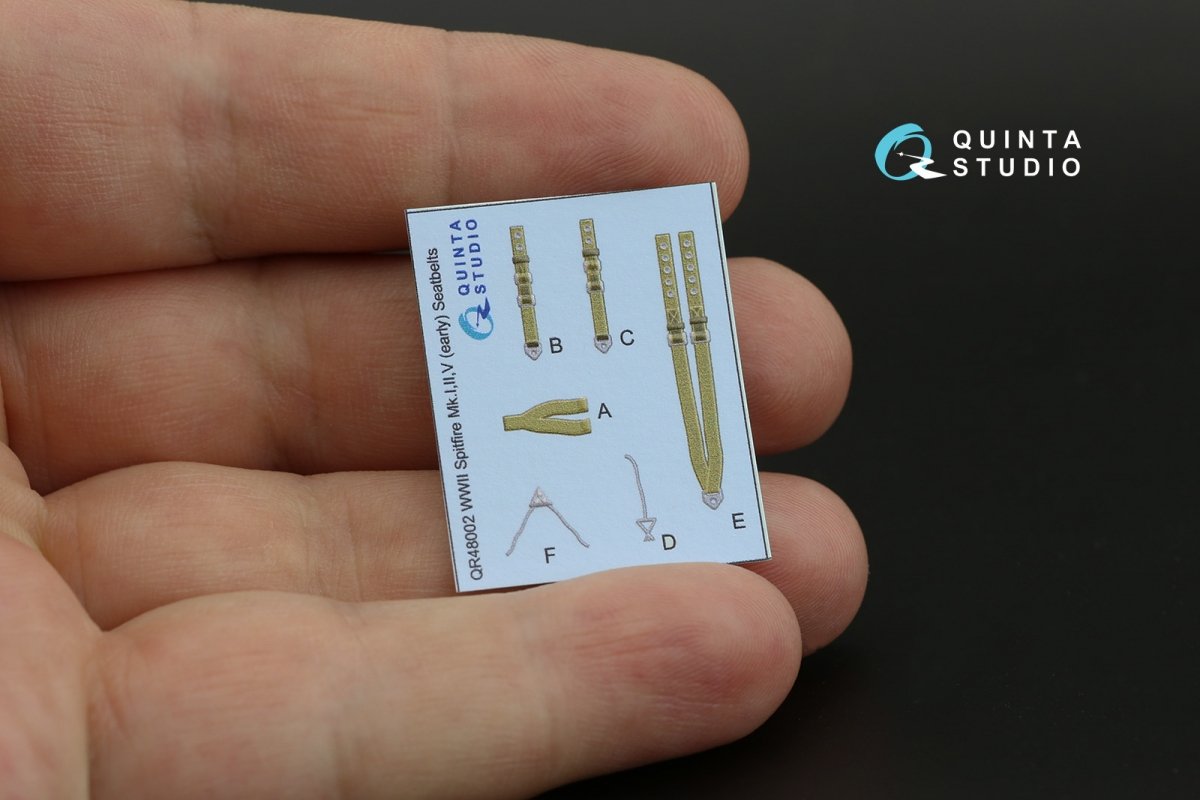 Quinta Studio QD48133 Spitfire Mk.I 3D-Printed &amp;amp; colored Interior on decal paper (Eduard) 1/48 – obrázek 11