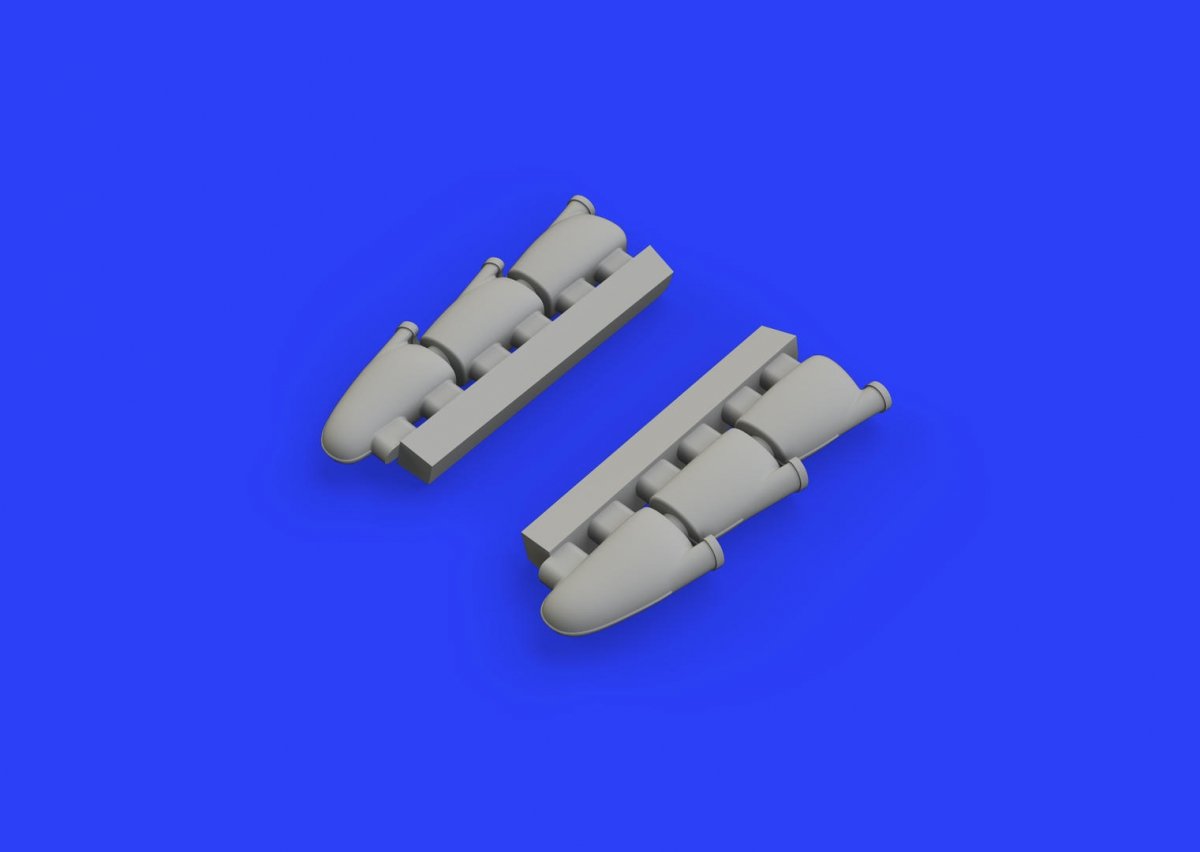 Eduard 648456 Spitfire Mk. I exhaust stacks 1/48 TAMIYA