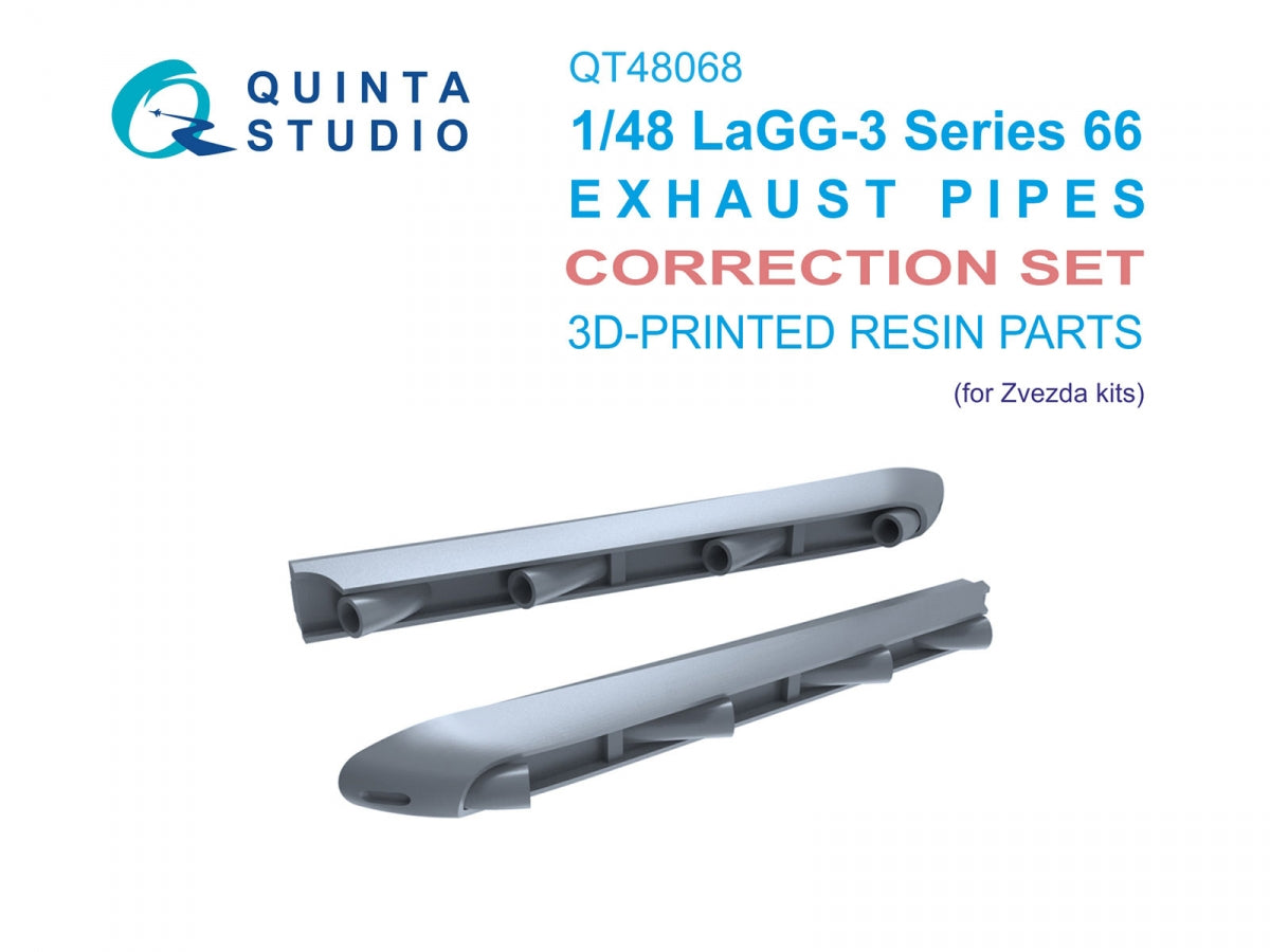 Quinta Studio QT48068 LaGG-3 série 66 Tuyaux d&amp;#39;échappement (Zvezda) 1/48