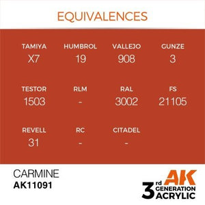 AK Interactive AK11091 CARMINE – STANDARD 17ml – Bild 3