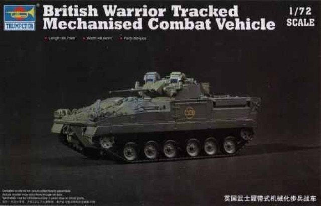 Trumpeter 07101 British Warrior Tracked Mechanized Combat Vehicle (1/72)