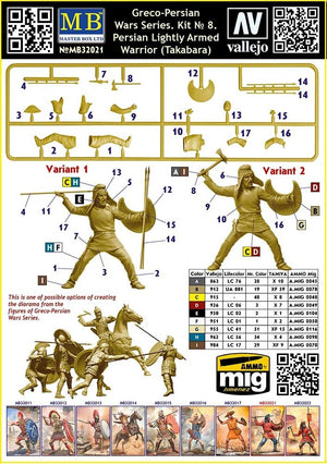 Master Box 32021 Greco-Persian Wars Series. Persian Lightly Armed Warrior (Takabara) 1/32 – obrázek 3