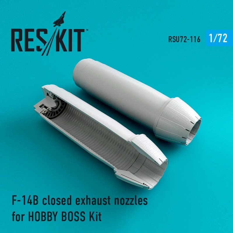 RESKIT RSU72-0116 Buses d'échappement fermées F-14 B/D pour maquette Hobby Boss au 1/72