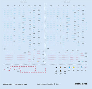 Eduard D48117 L-29 stencils EDUARD, AMK 1/48