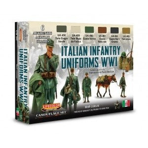 Lifecolor CS50 Acrylic paint set Italian Uniforms Set 2 6x22ml