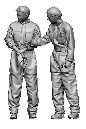 Glowel Miniatures 35039 Polish tank crew fixing engine 1/35 – obrázek 2