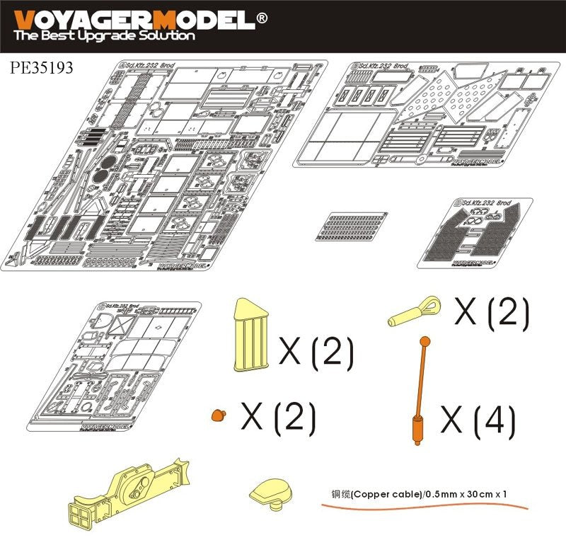 Voyager Model PE35193 WWII German Sd.Kfz.232 8 ROD early version for TAMIYA Kit 1/35 – image 2