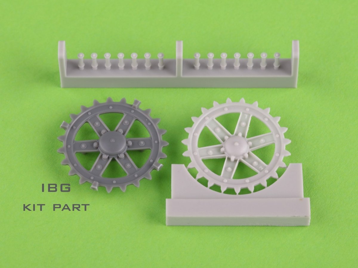 Master GM-35-037 Polish light tank 7TP - drive wheels and engine cover mesh (for IBG set) 1/35 – Bild 3