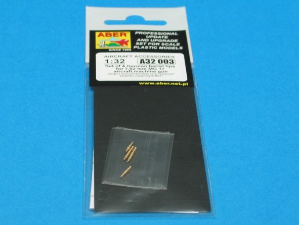 Aber A32003 Set of 4 barrels tips for German 7.92 mm MG 17 aircraft machine guns (1/32) – image 3