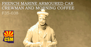 Copper State Models F35-038 French marine armored car crewman and a morning coffee 1/35