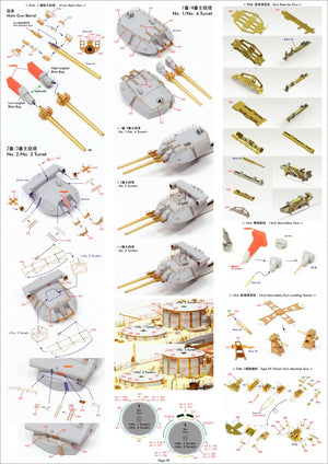 Pontos 35029F1 IJN NAGATO 1941 Detail Up Set 1/350 – obrázek 20
