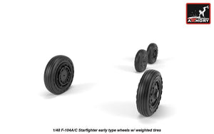 Armory Models AW48317 F-104A/C Starfighter early wheels, w/ optional nose wheels, weighted 1/48 – zdjęcie 5