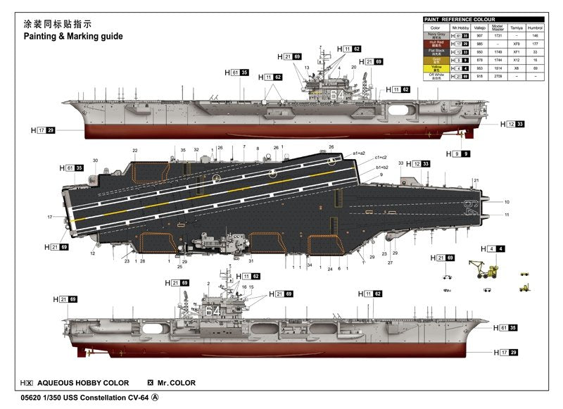 Trumpeter 05620 USS Constellation CV-64 1/350 – Bild 2