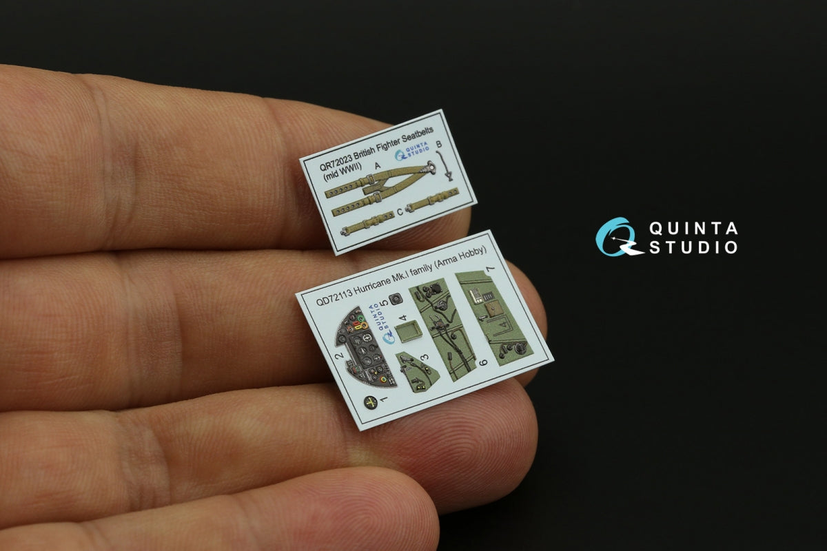 Quinta Studio QD72113 Hurricane Mk.I family 3D-Printed colored Interior on decal paper (Arma Hobby) 1/72 – Bild 6