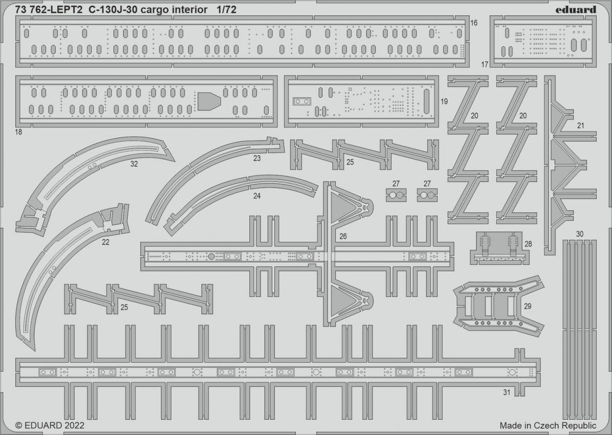 Eduard 73762 C-130J-30 cargo interior ZVEZDA 1/72 – image 2