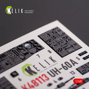 KELIK K48113 UH-60A Black Hawk - Type 1 interior 3D decals for ICM kit 1/48 – image 7