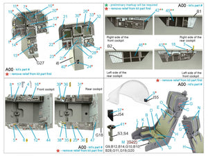 Quinta Studio QD32156 F/A-18D late 3D-Printed &amp;amp; colored Interior on decal paper (Academy) 1/32 – obrázek 12