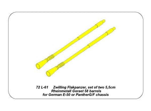 Aber 72L-61 Two 5.5cm barrels for German Zwilling Flakpanzers 1/72 – image 5