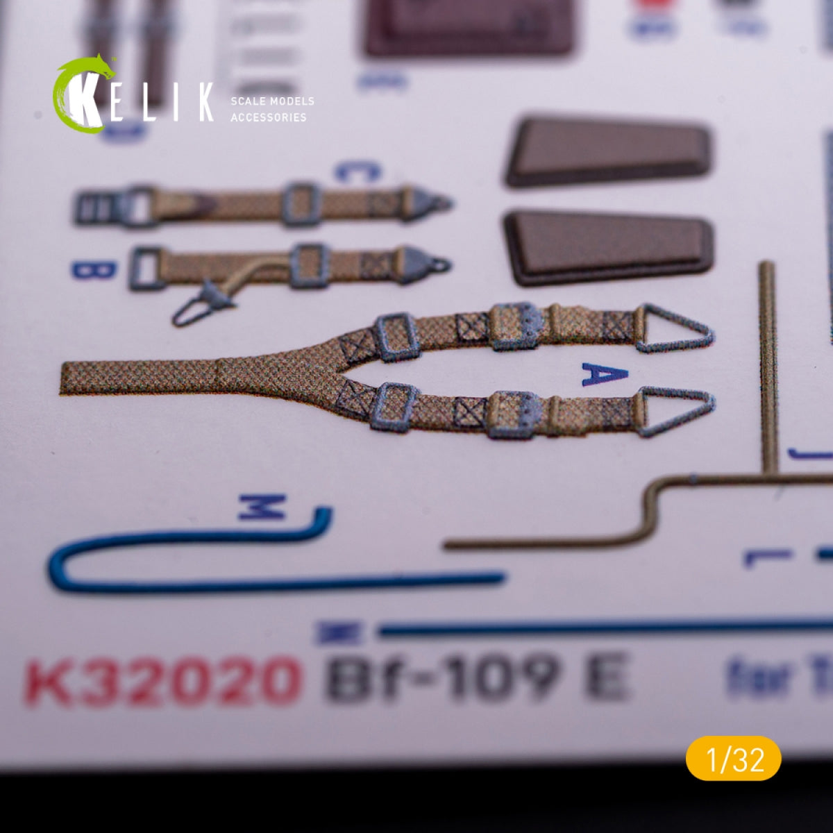 KELIK K32020 BF-109 E - Interior 3D Decal with 3D printed parts for Trumpeter kit 1/32 – Bild 4