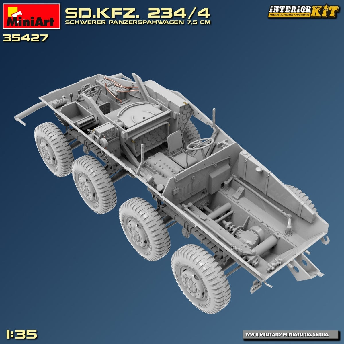 MiniArt 35427 Sd.Kfz. 234/4 SCHWERER PANZERSPÄHWAGEN 7.5 cm. INTERIOR KIT 1/35 – image 18
