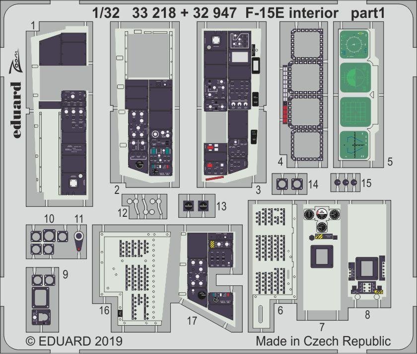 Eduard 33218 F-15E interior 1/32 TAMIYA